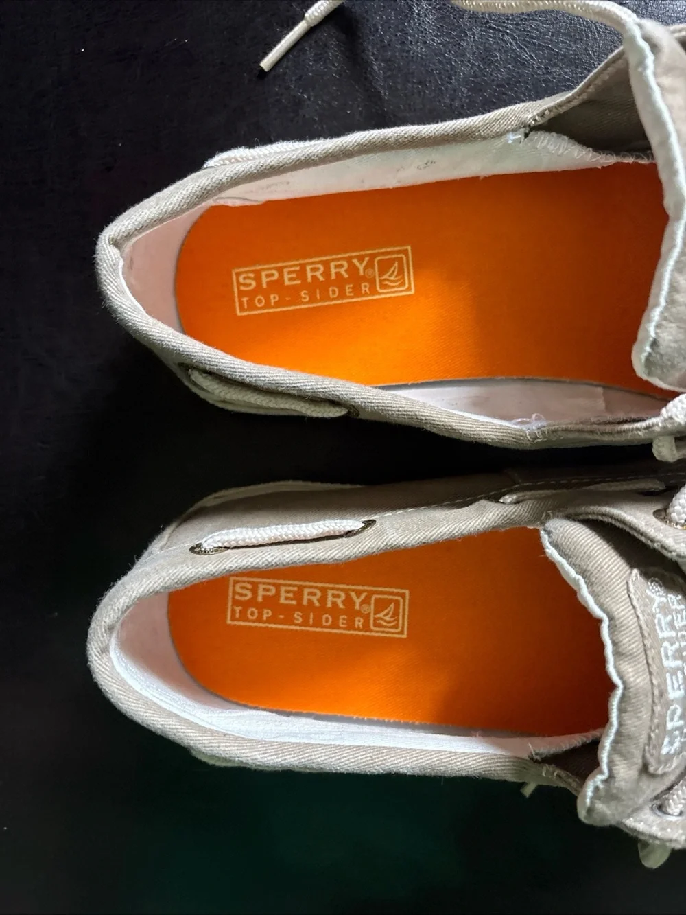 Sperry Men's Canvas Boat Shoes in Khaki